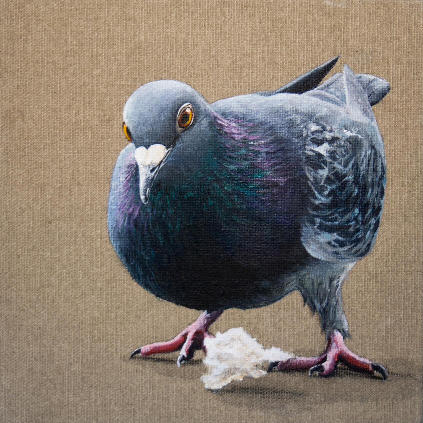 B90104 18 x 18 cm acrylic on canvas Sold