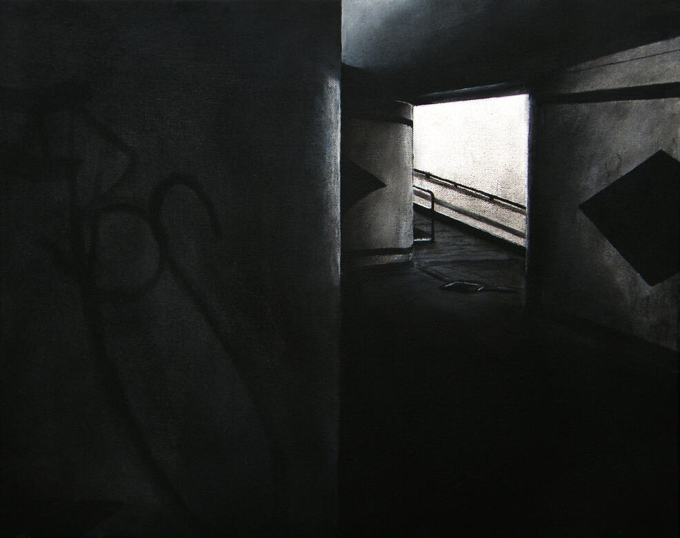 Grey Matter 40 x 50 cm acrylic on canvas board Available