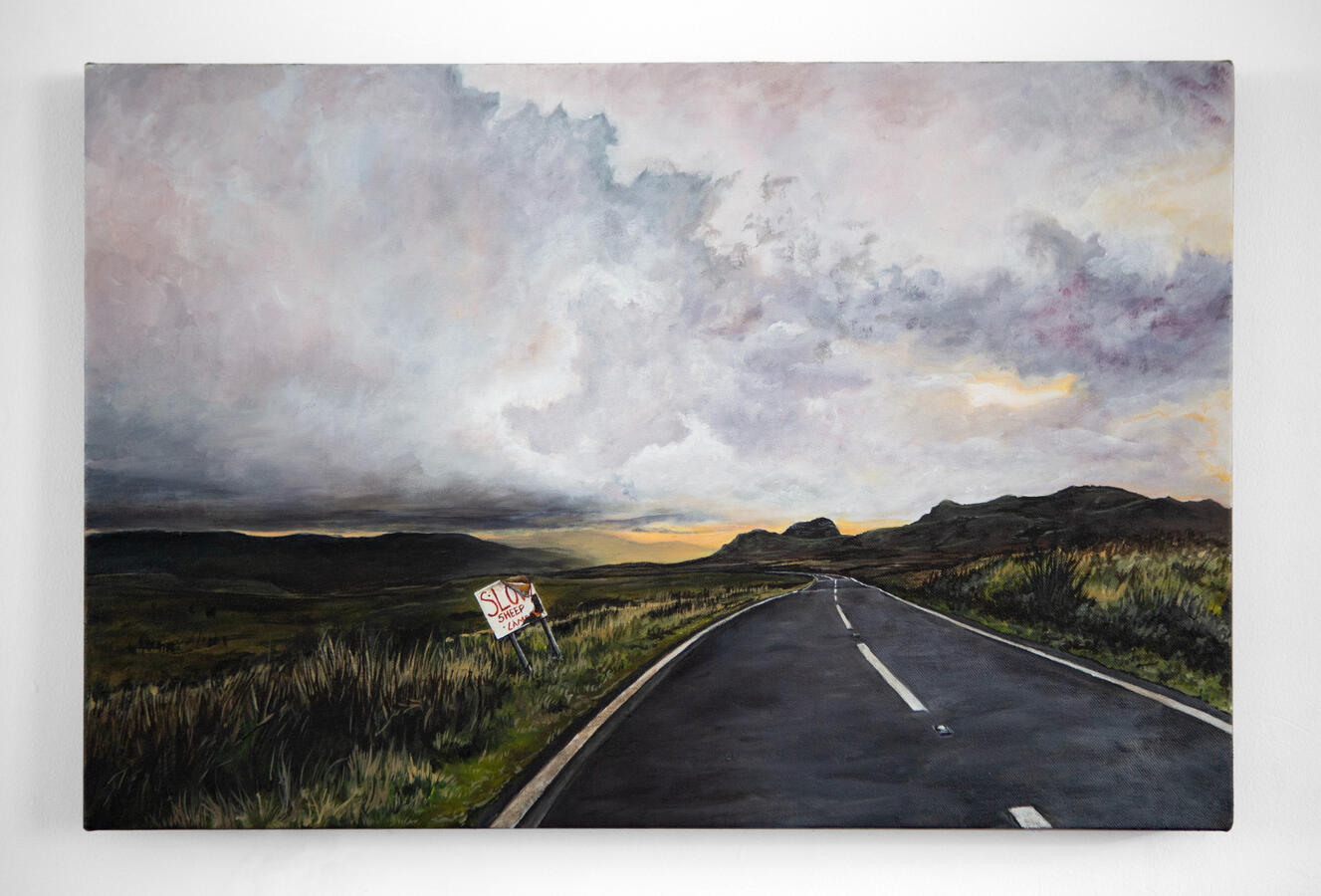 The Winding Road Over Migneint Moor 40 x 60 x 3 cm acrylic on canvas board £800